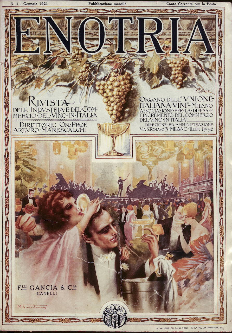 Enotria. Rivista dell'Industria e del commercio del vino in Italia. Organo dell'Unione Italiana Vini, n. 1, gennaio 1921